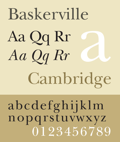 font baskerville